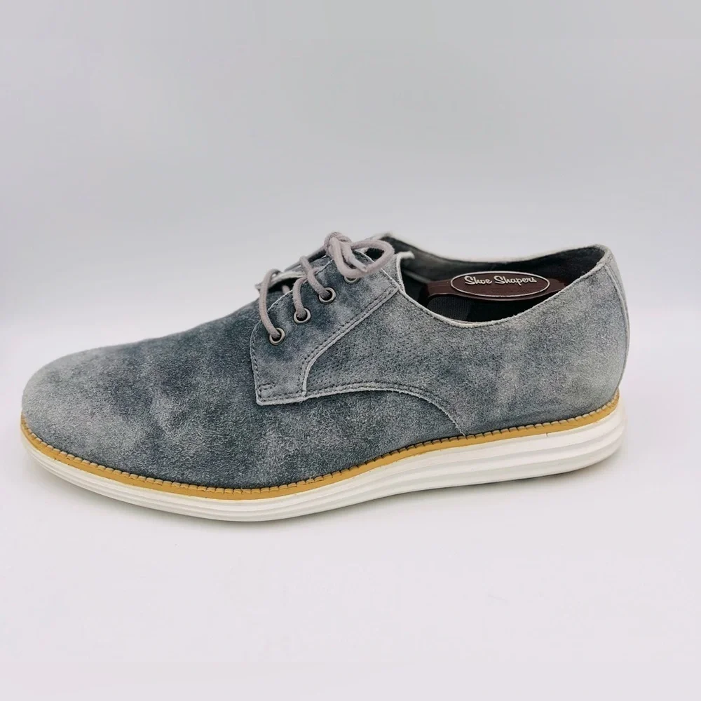 Cole Haan Grand.OS Original Gray Suede Oxford Shoes Men’s Size 11
